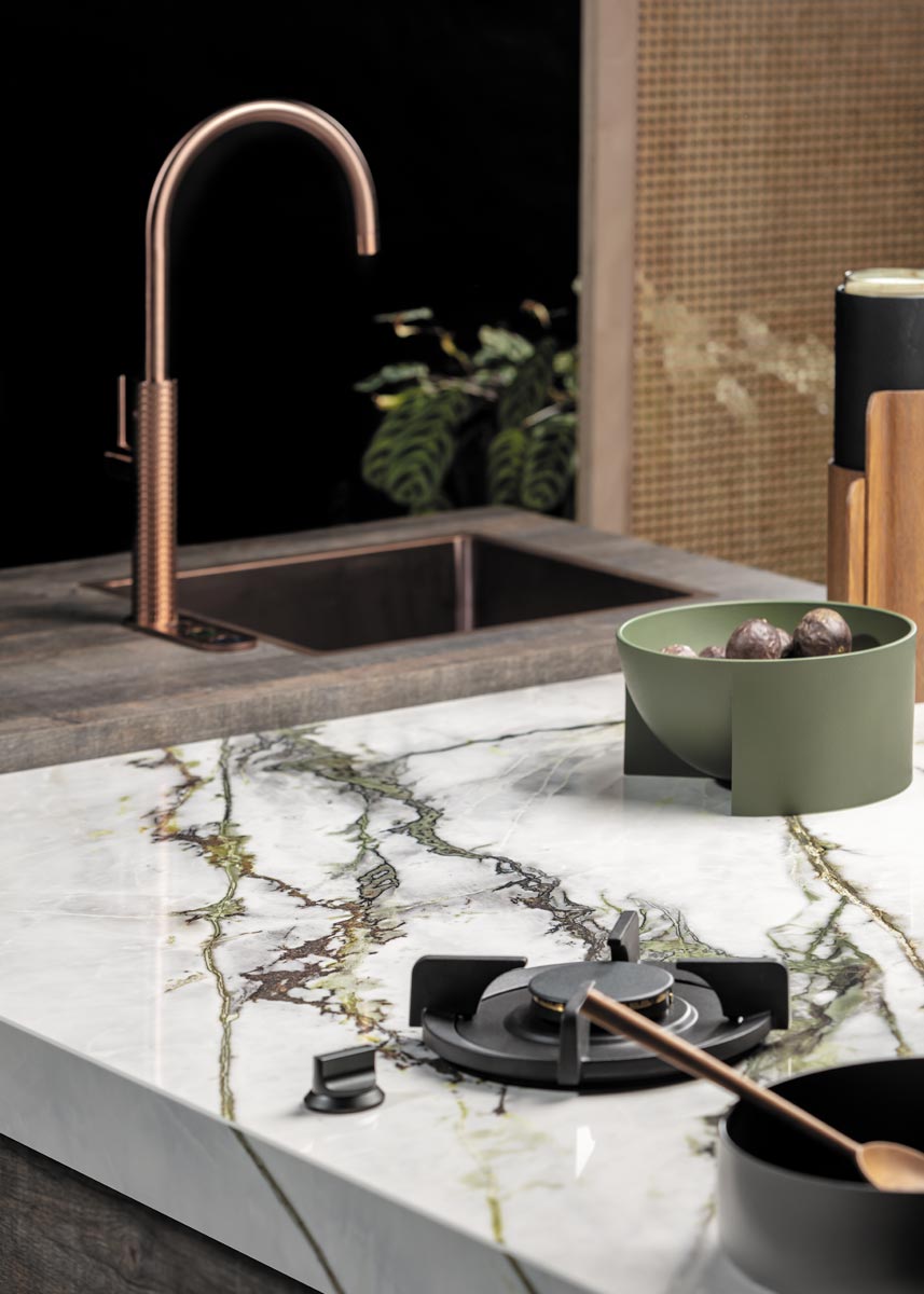 Evora Ceramics keukenblad Calacatta-Green