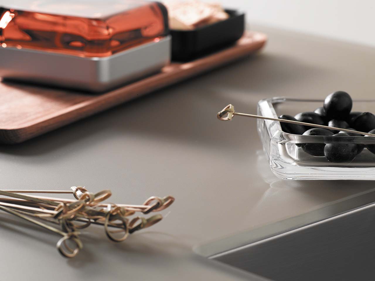 Glazen werkbladen  Whey Quick Silver