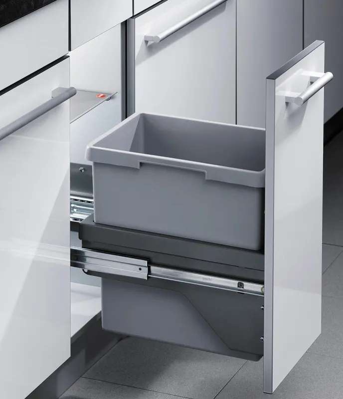 Afvalsysteem in frontdeurkasten