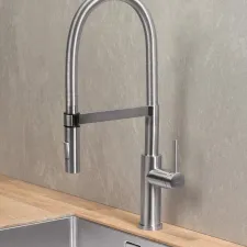 Met (uitrekbare) handdouche spoeldoucheLanesto-Exclusivo-Flex-Inox