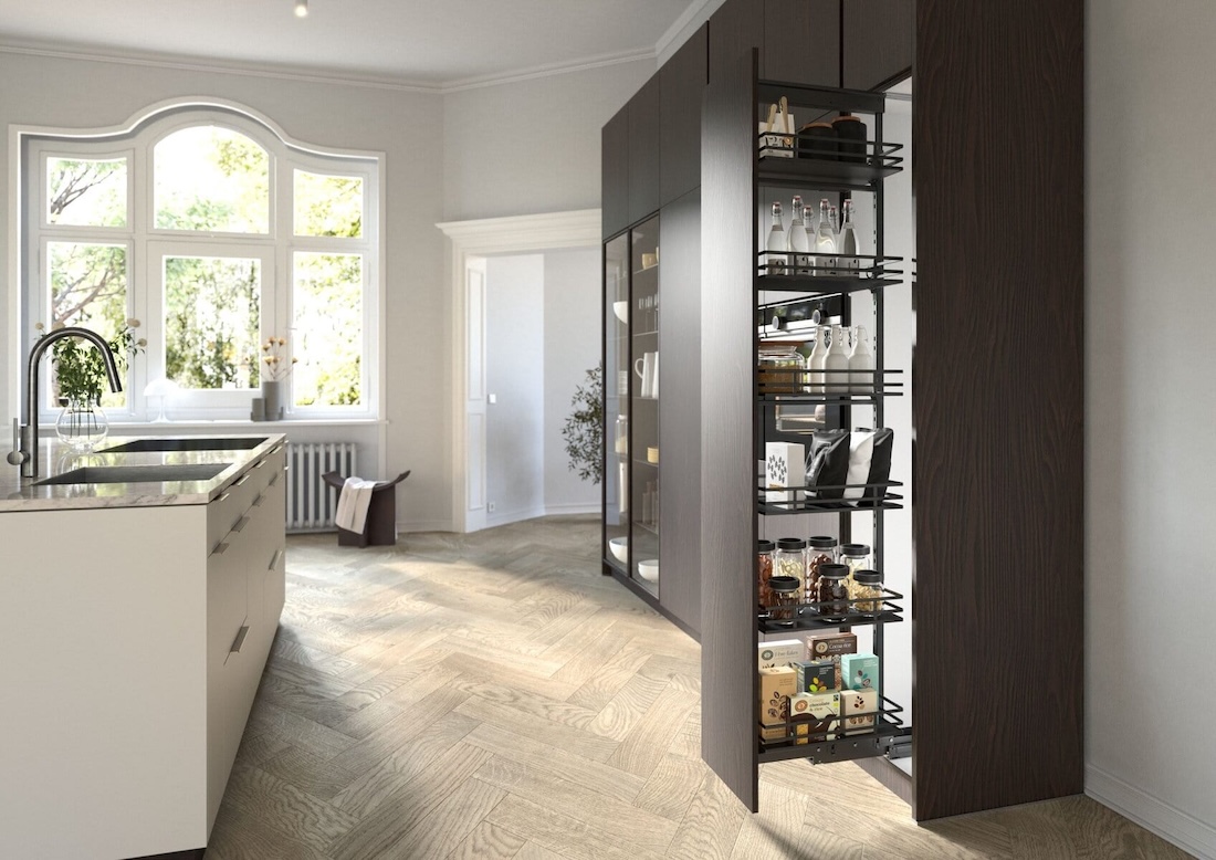 Apothekerskast uittreksystemen Hettich Altbau Detail Olona