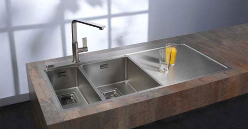 Geïntegreerde spoelbak 