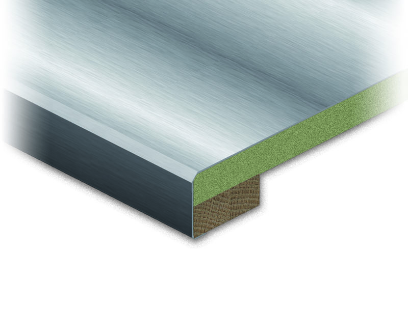 Vlak omgezet met facet rand