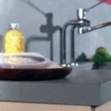 Keramiek werkblad met in verstek gelijmde rand 